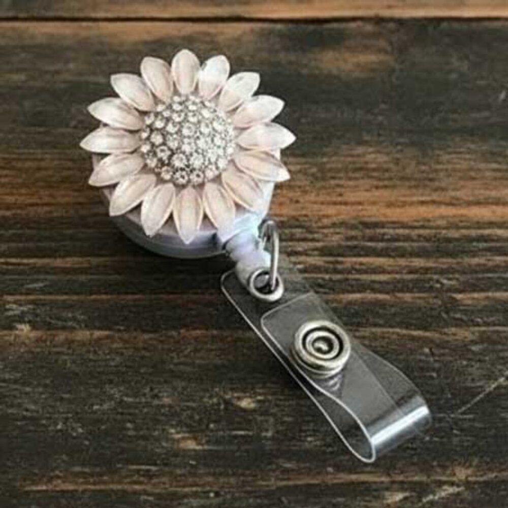 Sunflower Badge Retractable Lanyard Reel - Picture 2 of 7